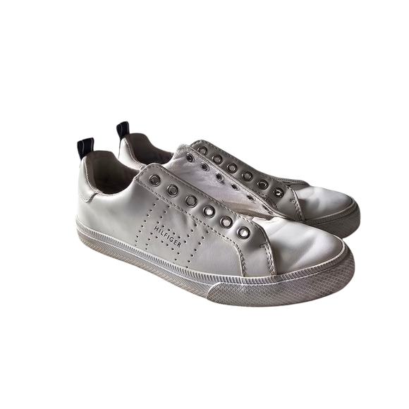 Tommy Hilfiger White Sneakers Low-Top Casual - Picture 1 of 11